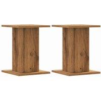 Berkfield Home Plant Stands 2 pcs Artisian Oak 30x30x40 cm Engineered Wood in Brown | Size: 30 x 30 x 40 cm