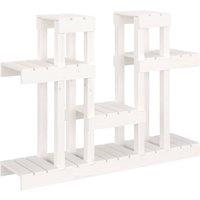 Berkfield Home Plant Stand White 104.5x25x77.5 cm Solid Wood Pine