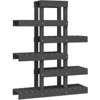 Berkfield Home Plant Stand Grey 85x25x109.5 cm Solid Wood Pine