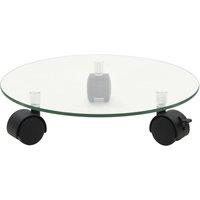 Berkfield Home Plant Rollers 2 pcs Tempered Glass 28 cm Round