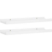 Berkfield Home Picture Frame Ledge Shelves 2 pcs White 40x9x3 cm MDF | Size: 40 x 9 x 3 cm