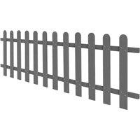 Berkfield Home Picket Fence WPC 200x60 cm in Grey