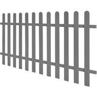 Berkfield Home Picket Fence WPC 200x100 cm in Grey