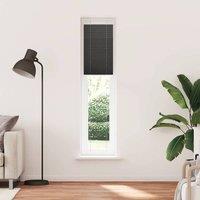 Berkfield Home Pleated Blind Black 40x200 cm Fabric Width 39.4 cm Polyester