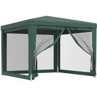 Berkfield Home Party Tent with 4 Mesh Sidewalls Green 3x3 m HDPE