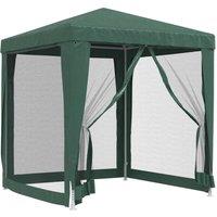 Berkfield Home Party Tent with 4 Mesh Sidewalls Green 2x2 m HDPE