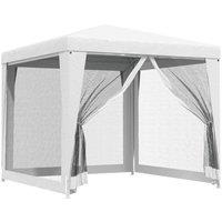 Berkfield Home Party Tent with 4 Mesh Sidewalls 2.5x2.5 m White