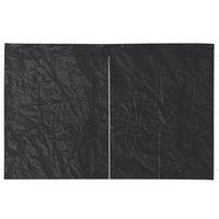 Berkfield Home Party Tent Sidewall 2 pcs with Zipper PE Anthracite in Black
