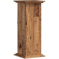 Berkfield Home Plant Stand Old Wood 33x33x80 cm Engineered Wood in Brown | Size: 33 x 33 x 80 cm