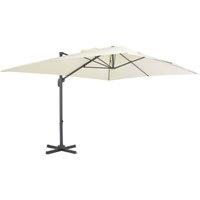 Berkfield Home Outdoor Umbrella with Portable Base Sand in Beige