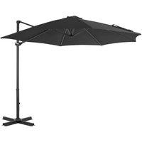 Berkfield Home Outdoor Umbrella with Portable Base Anthracite in Grey