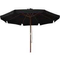 Berkfield Home Outdoor Parasol with Wooden Pole 330 cm Black