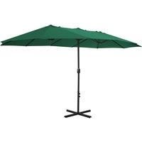 Berkfield Home Outdoor Parasol with Aluminium Pole 460x270 cm Green