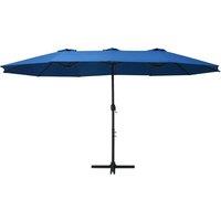 Berkfield Home Outdoor Parasol with Aluminium Pole 460x270 cm Blue