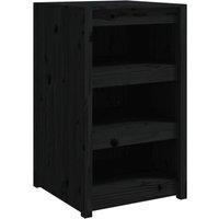 Berkfield Home Outdoor Kitchen Cabinet Black 55x55x92 cm Solid Wood Pine | Size: 55 x 55 x 92 cm