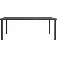 Berkfield Home Outdoor Dining Table Anthracite 190x90x74 cm Steel in Black | Size: 190 x 90 x 74 cm