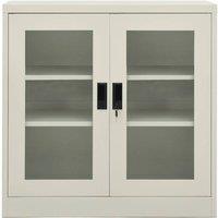 Berkfield Home Office Cabinet Light Grey 90x40x90 cm Steel | Size: 90 x 40 x 90 cm