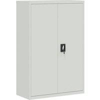 Berkfield Home Office Cabinet 90x40x140cm Steel Grey | Size: 90 x 40 x 140 cm