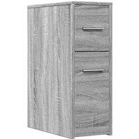 Berkfield Home Narrow Bathroom Cupboard with Wheels Grey Sonoma Engineered Wood