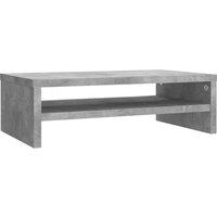Berkfield Home Monitor Stand Concrete Grey 42x24x13 cm Engineered Wood | Size: 42 x 24 x 13 cm