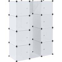 Berkfield Home Modular Cabinet with 9 Compartments 37x115x150 cm White | Size: 37 x 115 x 150 cm