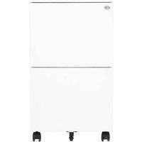 Berkfield Home Mobile File Cabinet White 39x45x67 cm Steel | Size: 39 x 45 x 67 cm