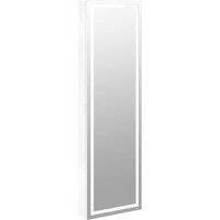 Berkfield Home Mirror Jewellery Cabinet with LED Lights Wall Mounted White