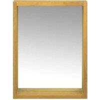 Berkfield Home Mirror Cabinet 30x10x40 cm Solid Wood Teak in Brown | Size: 30 x 10 x 40 cm