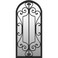 Berkfield Home Mirror Black 100x45 cm Iron for Indoor Use