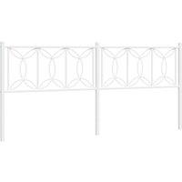 Berkfield Home Metal Headboard White 200 cm