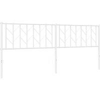 Berkfield Home Metal Headboard White 200 cm