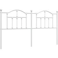Berkfield Home Metal Headboard White 180 cm