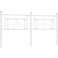 Berkfield Home Metal Headboard White 180 cm