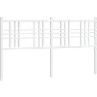 Berkfield Home Metal Headboard White 160cm