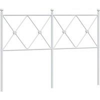 Berkfield Home Metal Headboard White 120cm