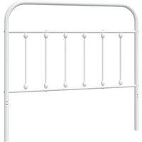 Berkfield Home Metal Headboard White 107 cm