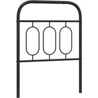 Berkfield Home Metal Headboard Black 75 cm