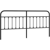 Berkfield Home Metal Headboard Black 200 cm