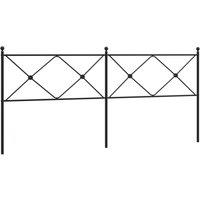 Berkfield Home Metal Headboard Black 193cm
