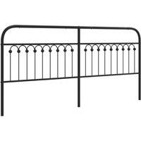 Berkfield Home Metal Headboard Black 193 cm