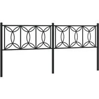 Berkfield Home Metal Headboard Black 193 cm