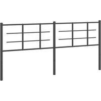 Berkfield Home Metal Headboard Black 193 cm
