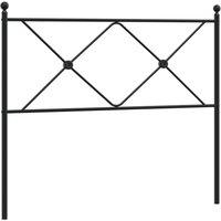 Berkfield Home Metal Headboard Black 100cm