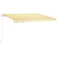 Berkfield Home Manual Retractable Awning 400x350 cm Yellow & White