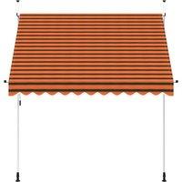 Berkfield Home Manual Retractable Awning 250 cm Orange & Brown