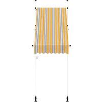 Berkfield Home Manual Retractable Awning 100 cm Yellow & Blue Stripes