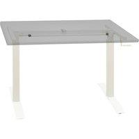 Berkfield Home Manual Height Adjustable Standing Desk Frame Hand Crank White