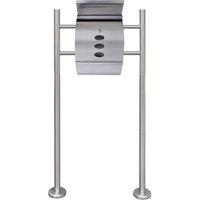 Berkfield Home Mailbox on Stand Stainless Steel in Silver