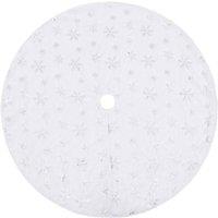 Berkfield Home Luxury Christmas Tree Skirt White 90 cm Faux