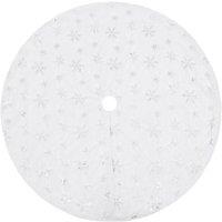 Berkfield Home Luxury Christmas Tree Skirt White 150 cm Faux